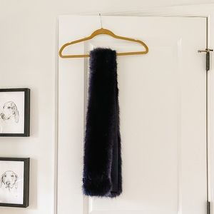 J.Crew Navy Faux Fur Scarf Style G0056